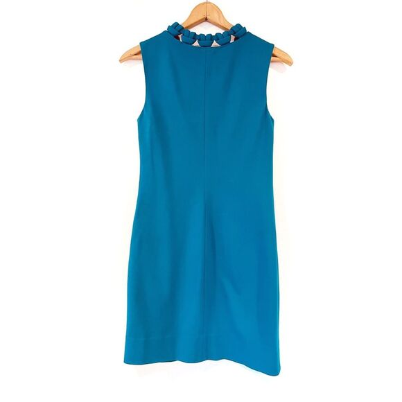 Diane Von Furstenberg Ayanna Blue Sleeveless Dress Size 8 Office Career - Picture 5 of 13